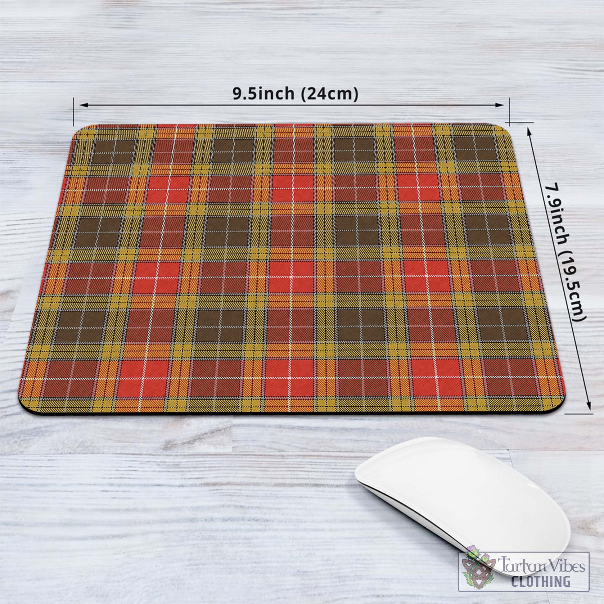 Tartan Vibes Clothing Buchanan Old Set Weathered Tartan Mouse Pad