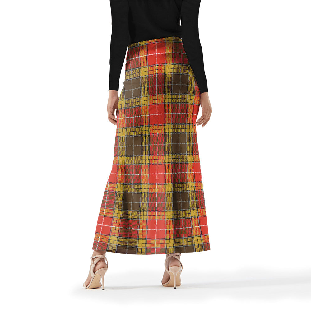 Buchanan Old Set Weathered Tartan Womens Full Length Skirt - Tartanvibesclothing