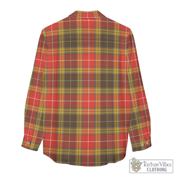 Buchanan Old Set Weathered Tartan Women's Casual Shirt with Family Crest