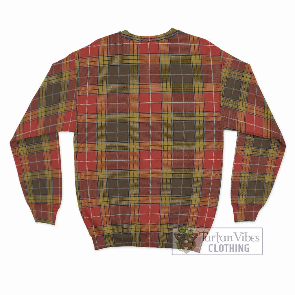 Buchanan Old Set Weathered Tartan Sweatshirt with Family Crest DNA In Me Style - Tartanvibesclothing Shop