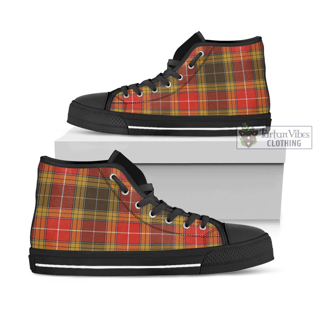 Tartan Vibes Clothing Buchanan Old Set Weathered Tartan High Top Shoes