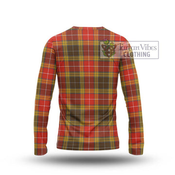 Buchanan Old Set Weathered Tartan Long Sleeve T-Shirt with Family Crest DNA In Me Style