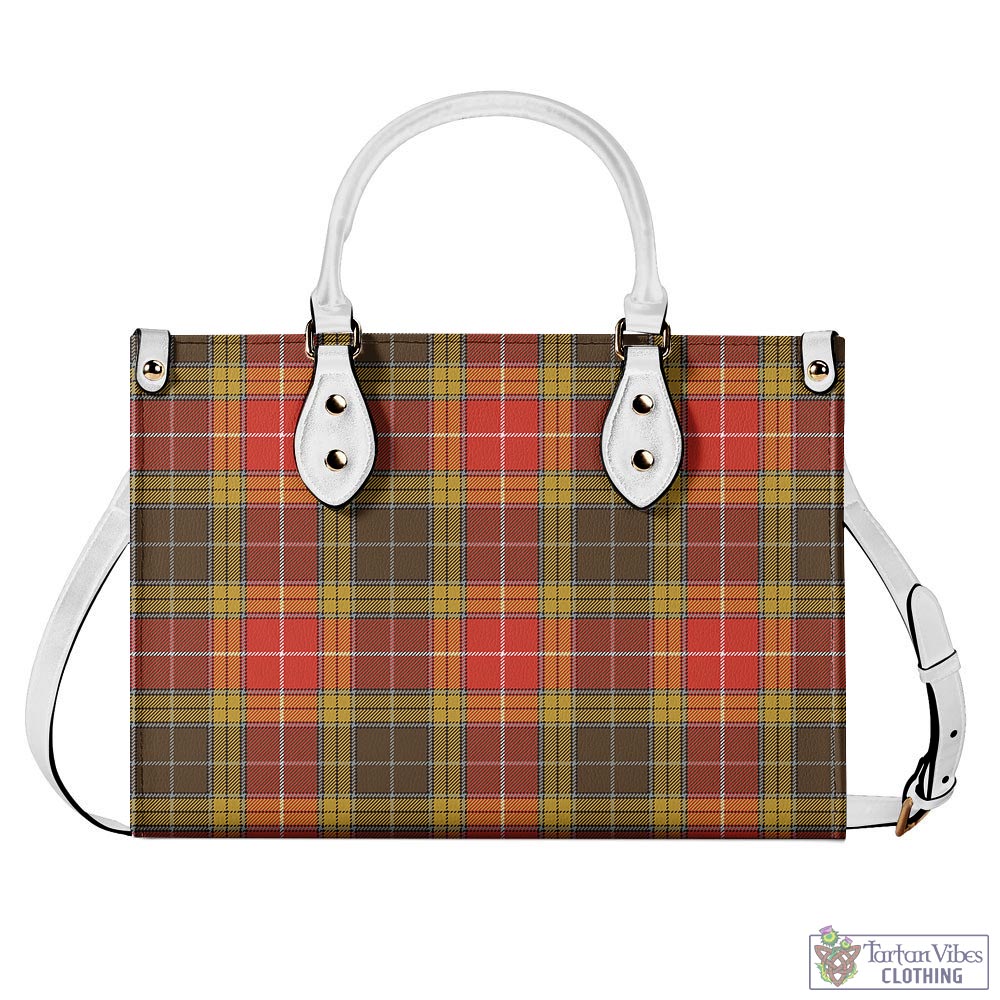 Tartan Vibes Clothing Buchanan Old Set Weathered Tartan Luxury Leather Handbags