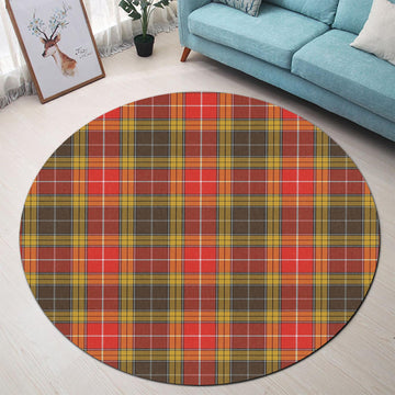 Buchanan Old Set Weathered Tartan Round Rug