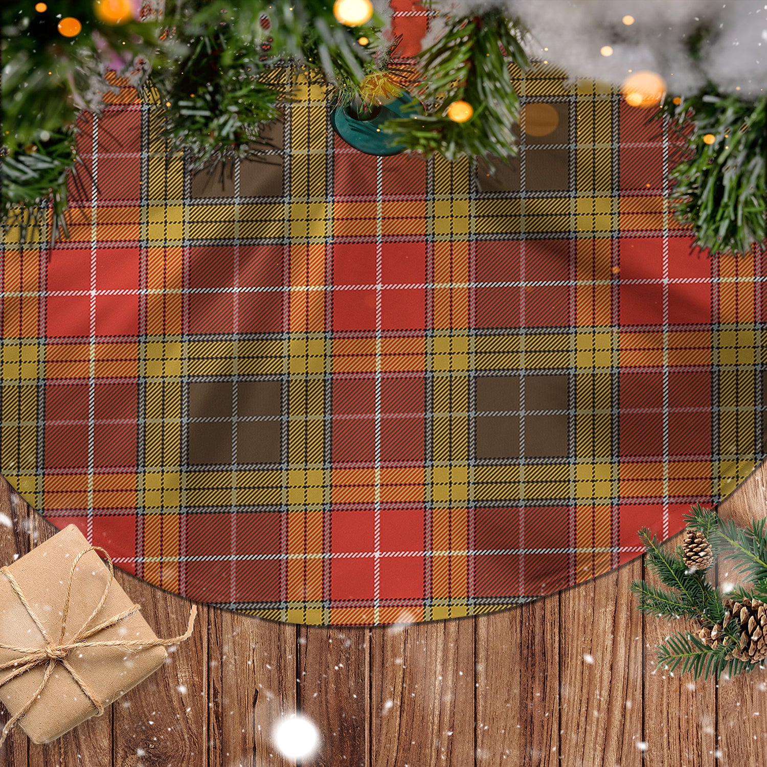 Buchanan Old Set Weathered Tartan Christmas Tree Skirt - Tartanvibesclothing