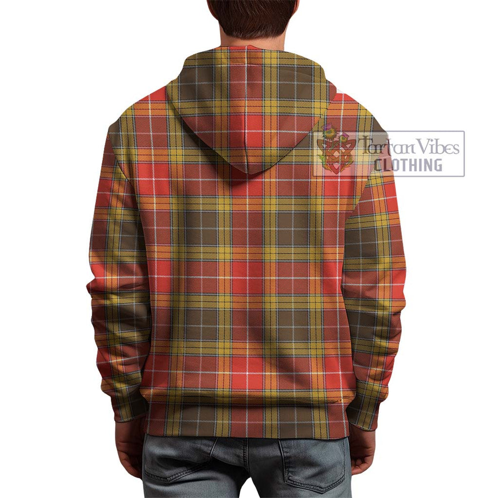 Buchanan Old Set Weathered Tartan Hoodie with Family Crest DNA In Me Style - Tartanvibesclothing Shop