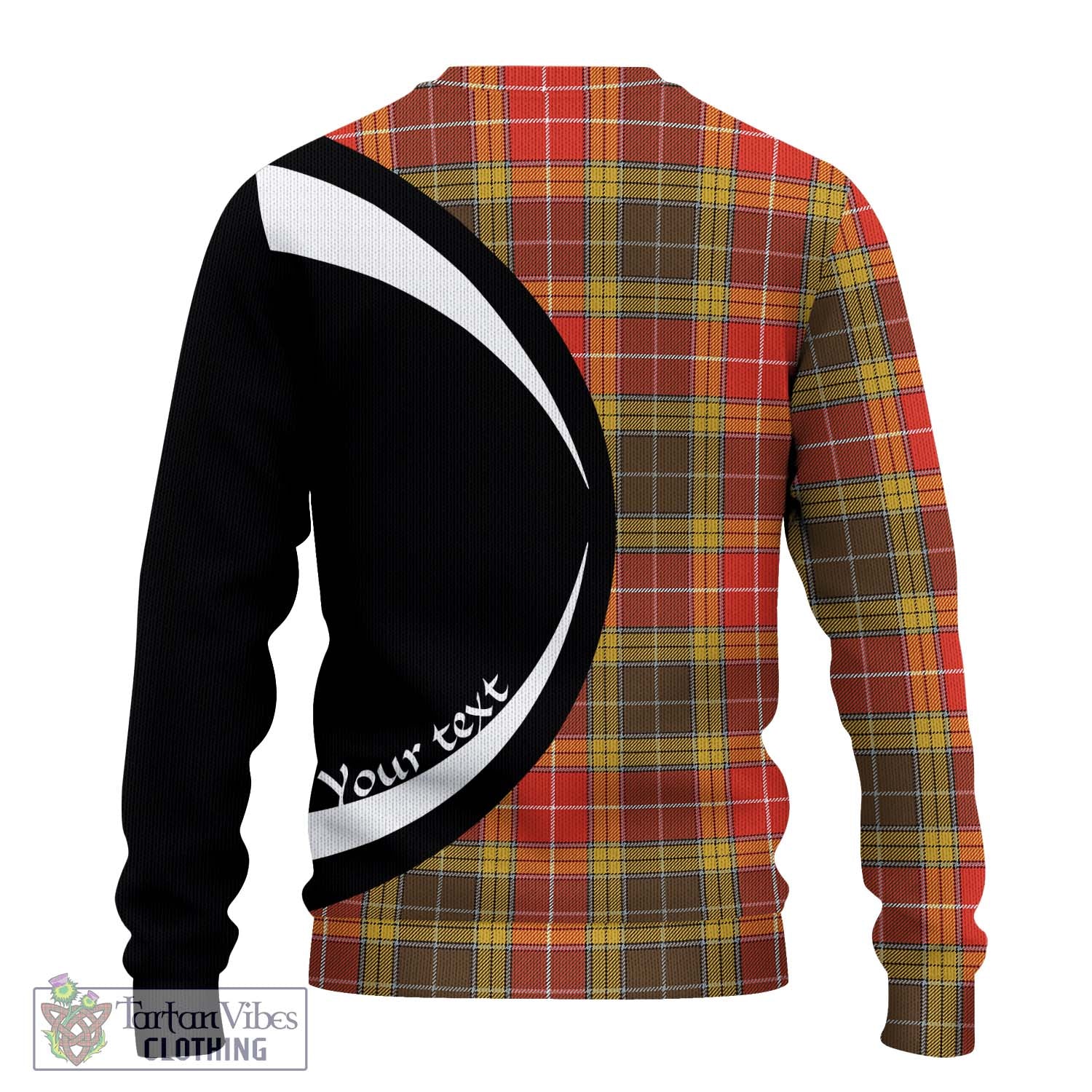 Buchanan Old Set Weathered Tartan Ugly Sweater with Family Crest Circle Style - Tartan Vibes Clothing