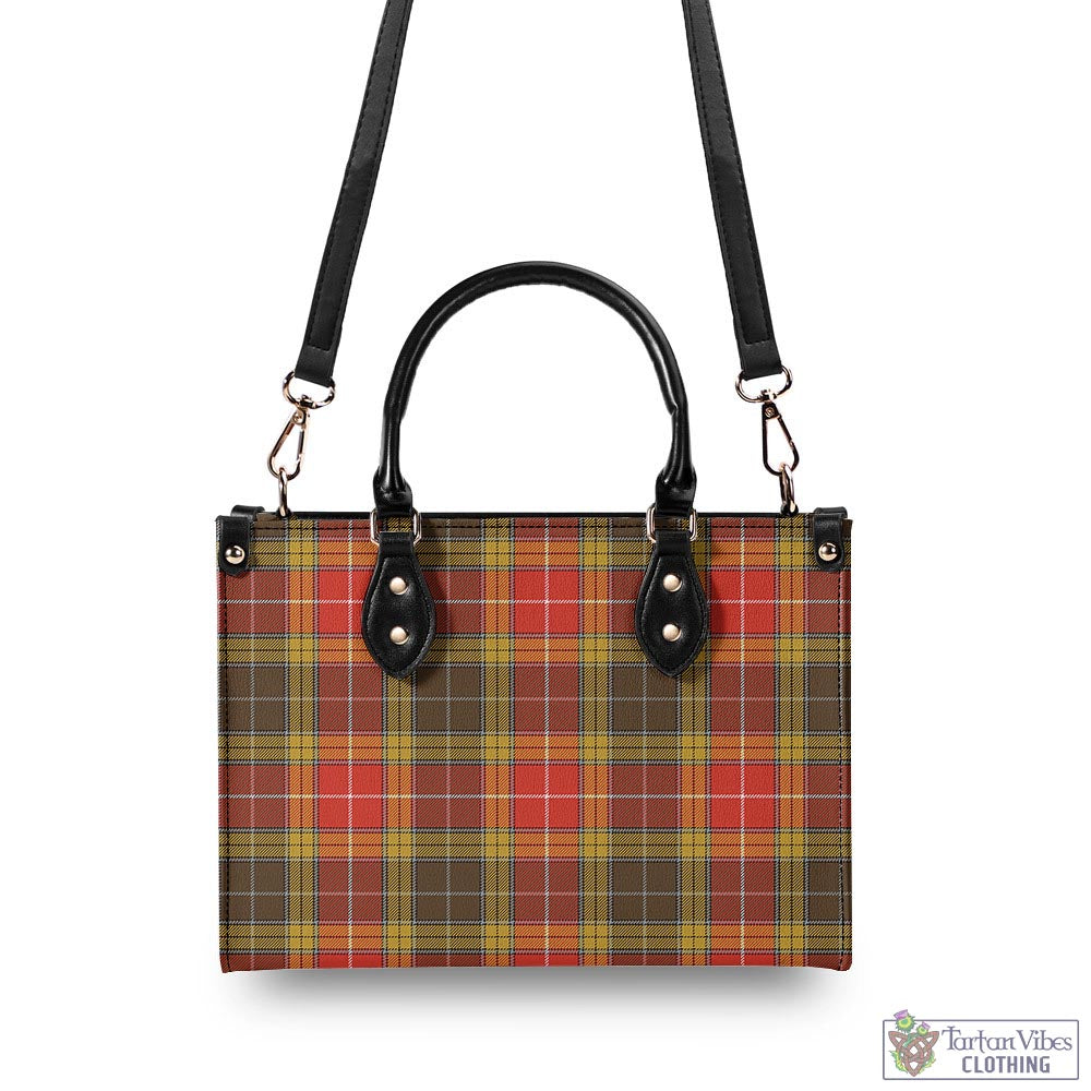 Tartan Vibes Clothing Buchanan Old Set Weathered Tartan Luxury Leather Handbags