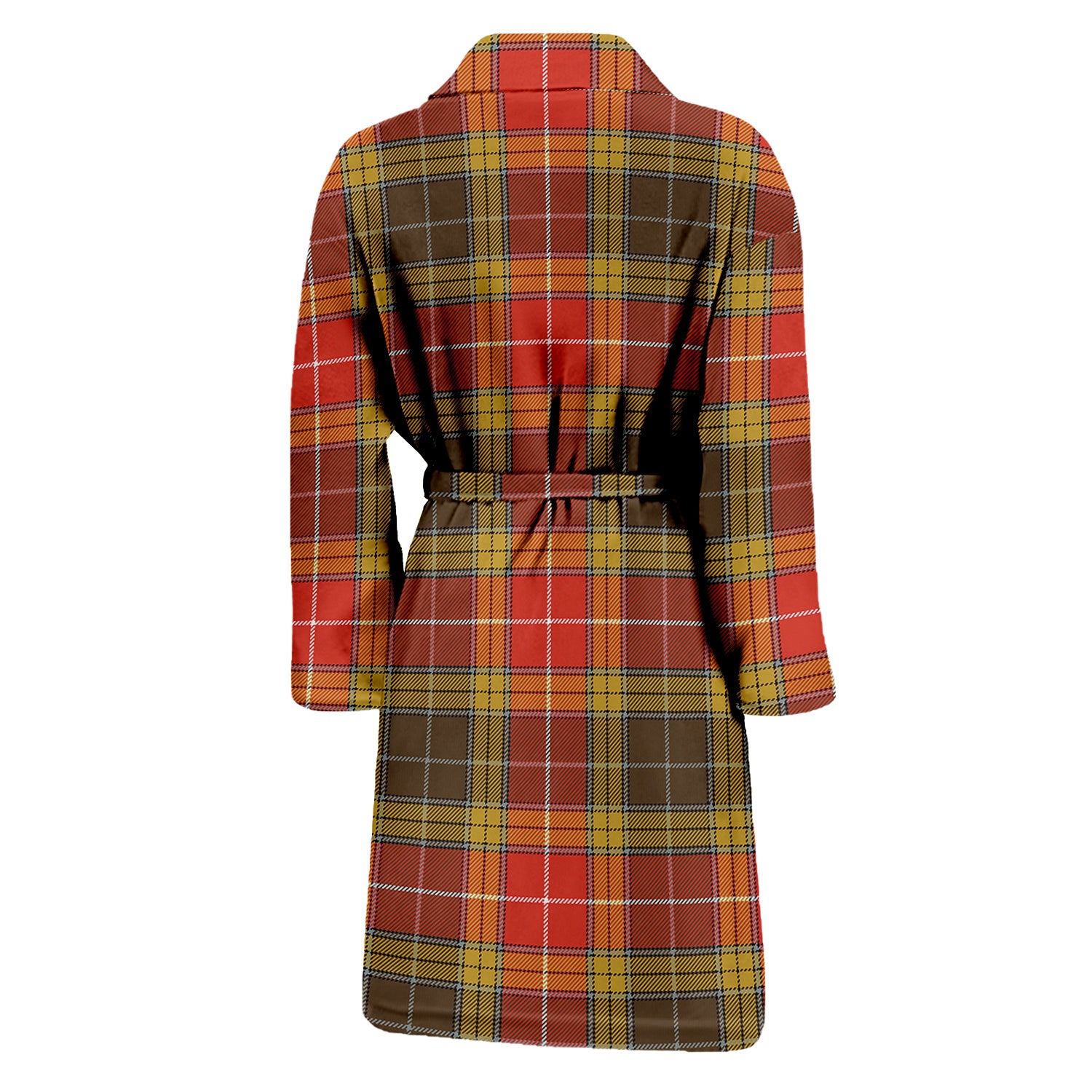 Buchanan Old Set Weathered Tartan Bathrobe with Family Crest - Tartan Vibes Clothing