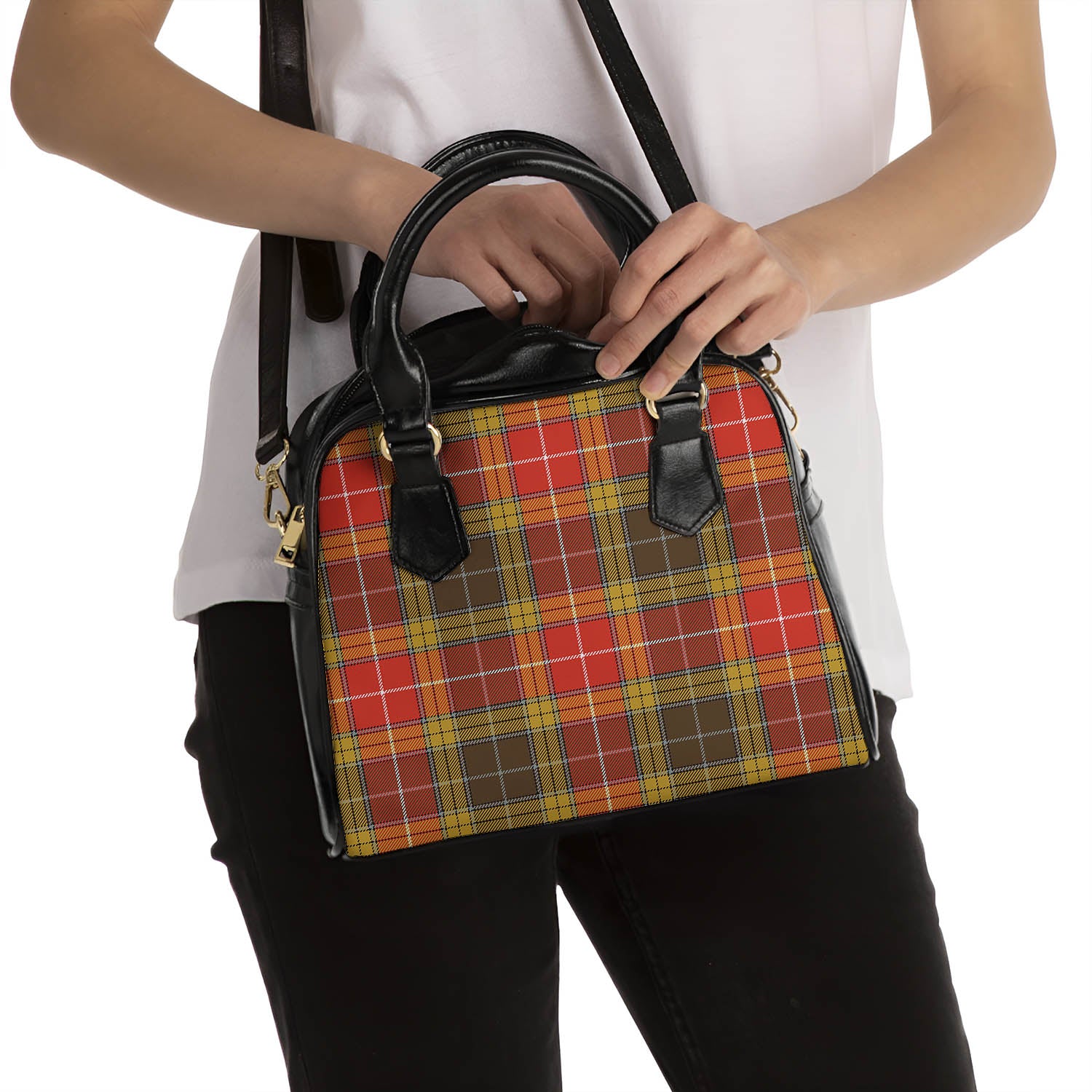 Buchanan Old Set Weathered Tartan Shoulder Handbags - Tartanvibesclothing