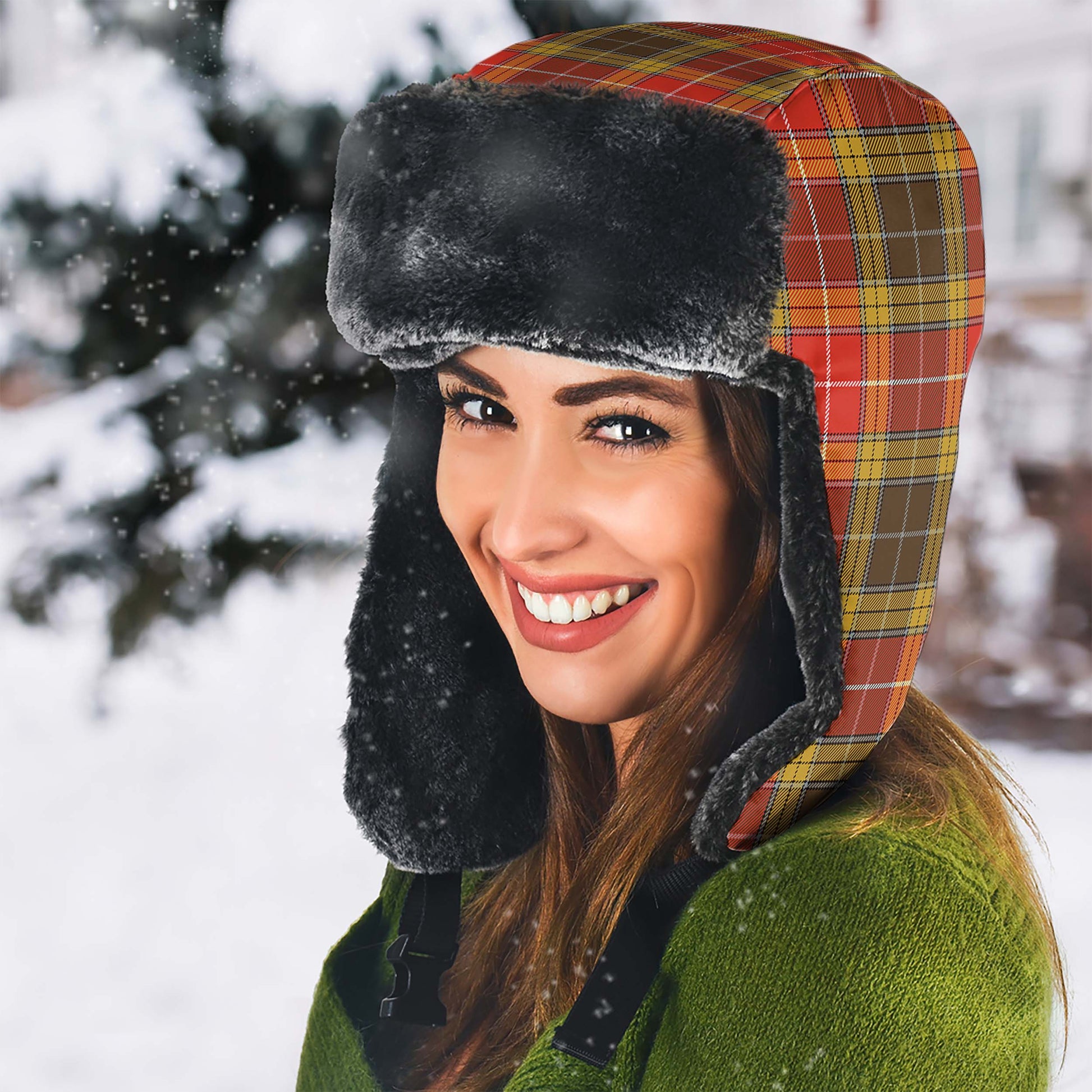 Buchanan Old Set Weathered Tartan Winter Trapper Hat - Tartanvibesclothing