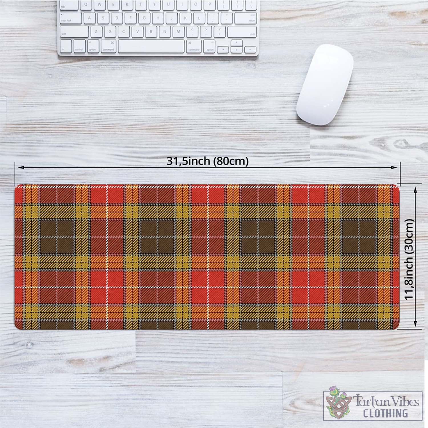 Tartan Vibes Clothing Buchanan Old Set Weathered Tartan Mouse Pad