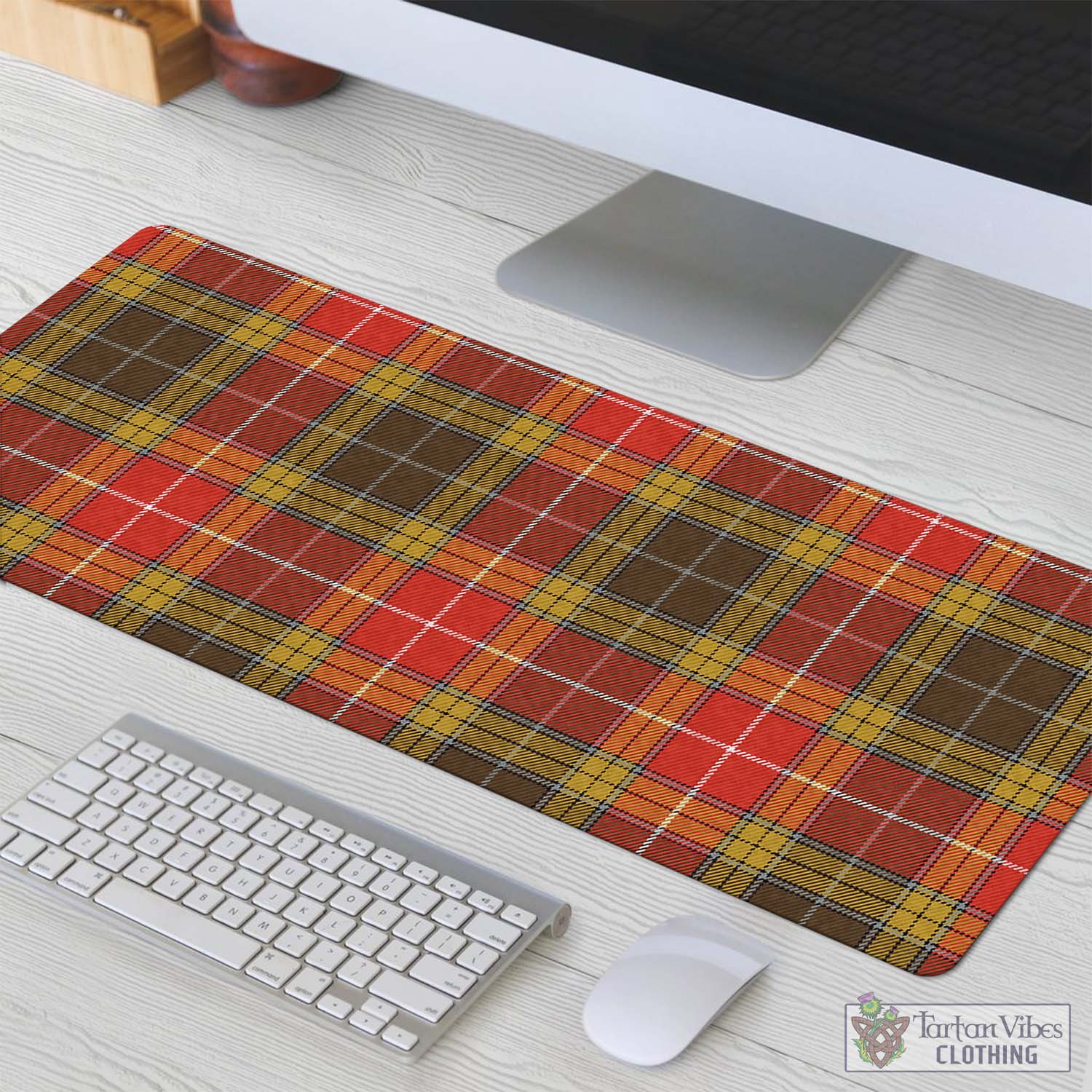 Tartan Vibes Clothing Buchanan Old Set Weathered Tartan Mouse Pad