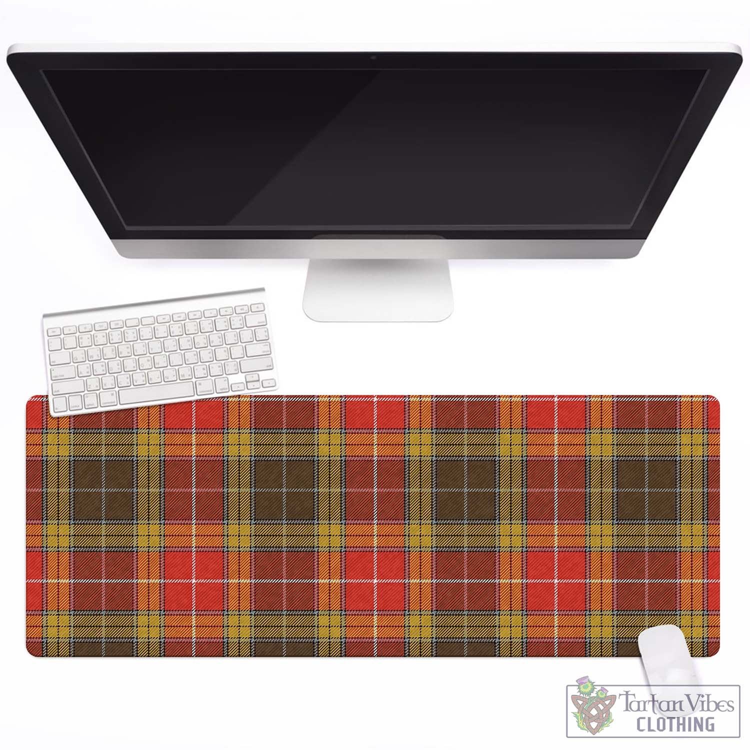 Tartan Vibes Clothing Buchanan Old Set Weathered Tartan Mouse Pad