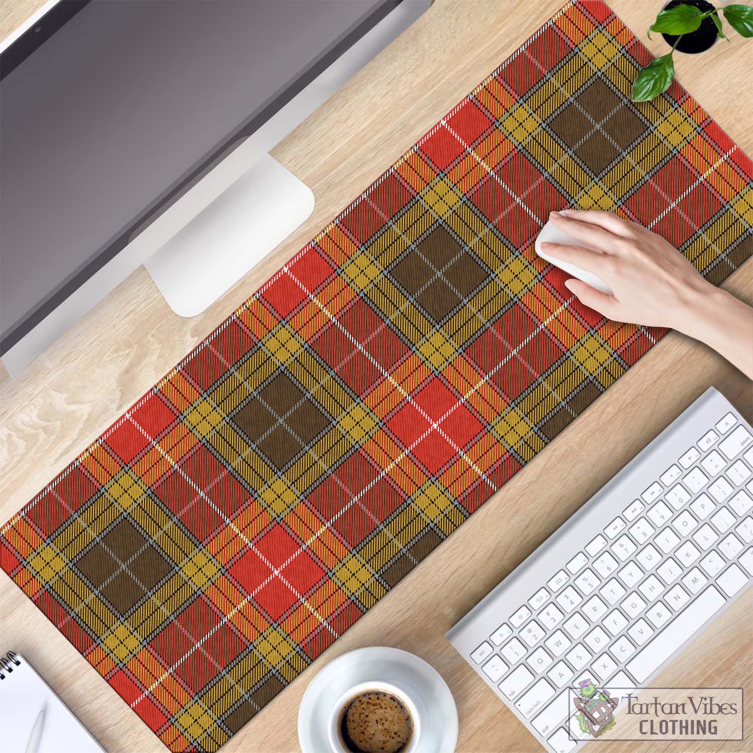 Tartan Vibes Clothing Buchanan Old Set Weathered Tartan Mouse Pad