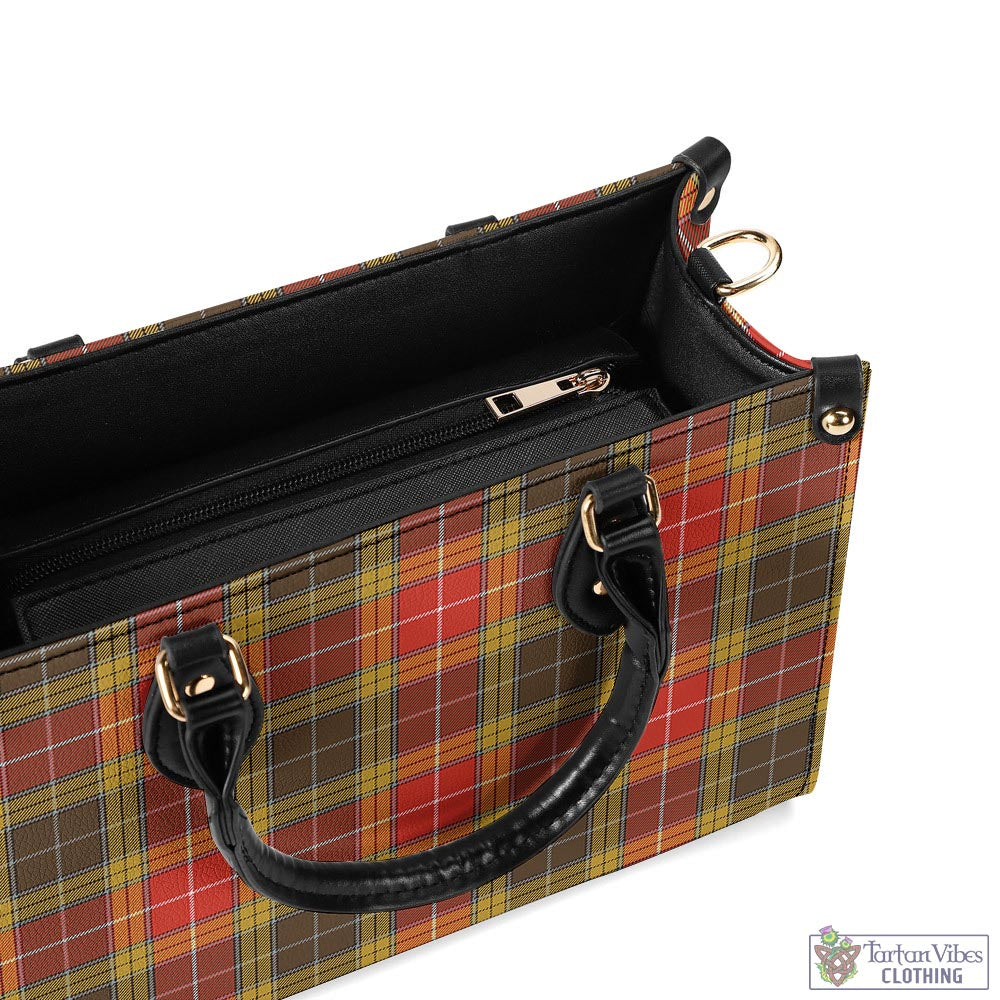 Tartan Vibes Clothing Buchanan Old Set Weathered Tartan Luxury Leather Handbags