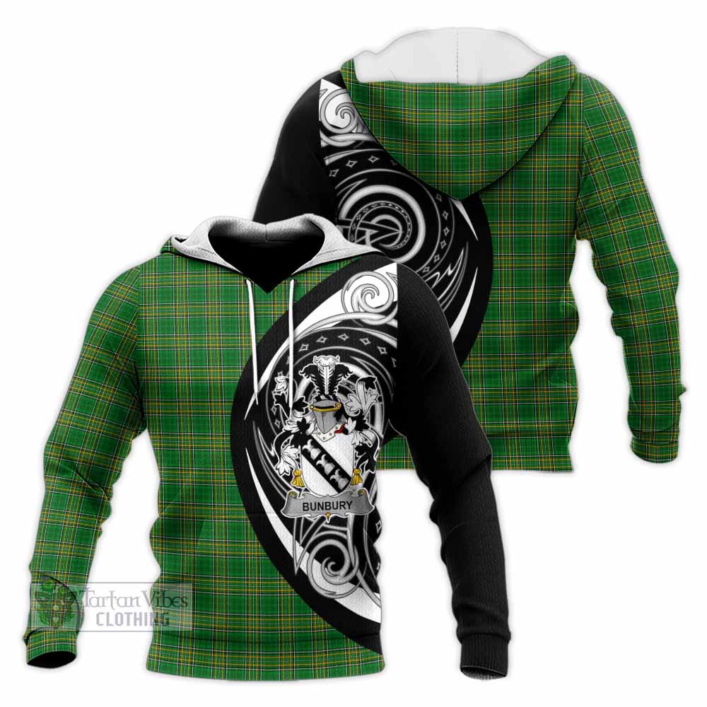 Bunbury Irish Clan Knitted Hoodie Celtic Circle Style - Tartan Vibes Clothing