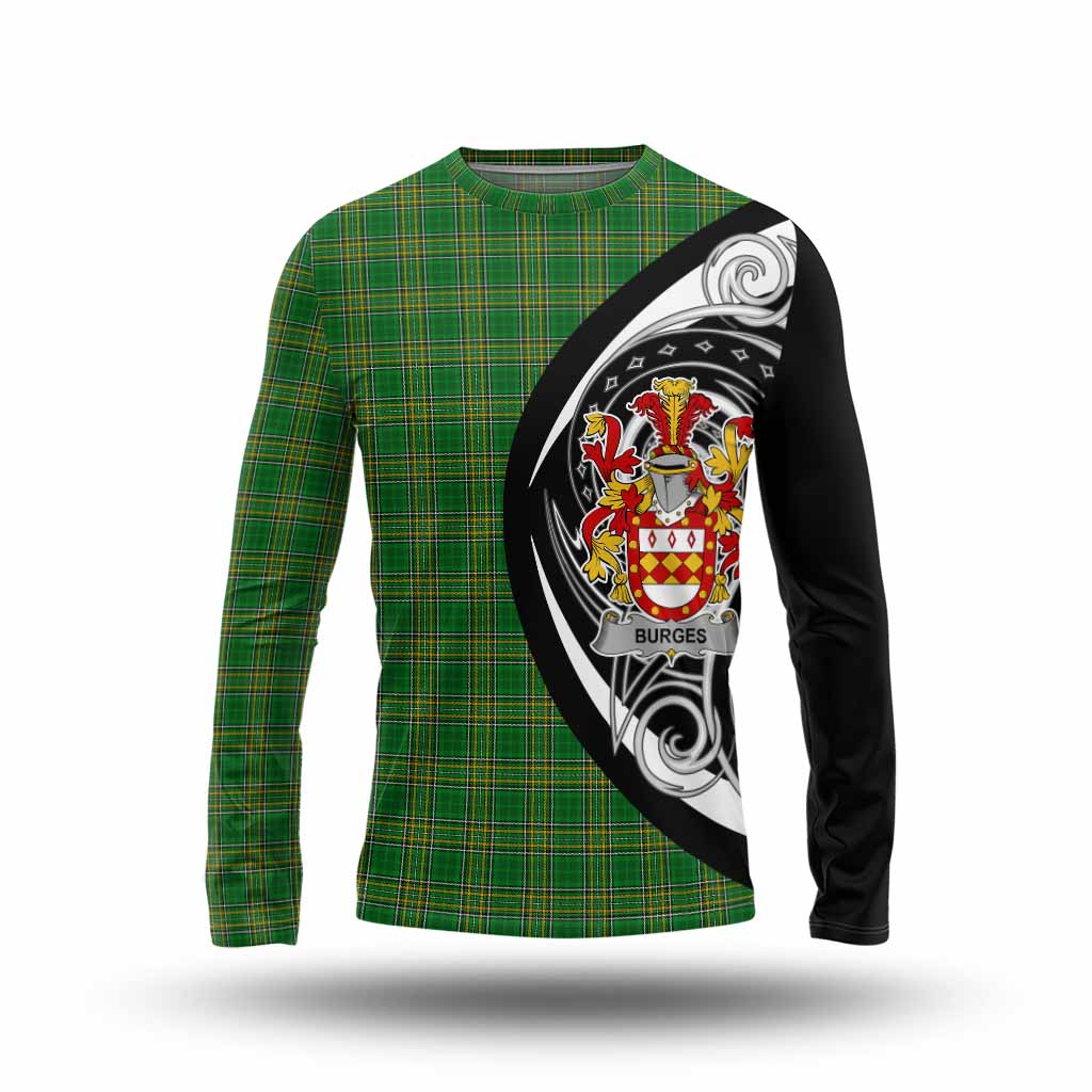 Burges Irish Clan Long Sleeve T-Shirt Celtic Circle Style Unisex - Tartan Vibes Clothing