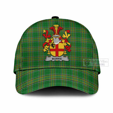 Burke Irish Clan Tartan Classic Cap with Coat of Arms