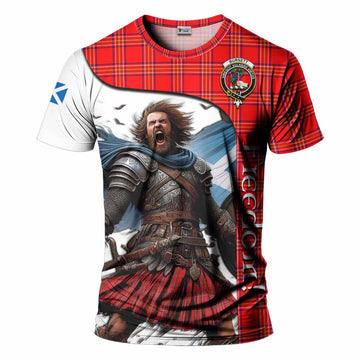 Burnett Crest Tartan T-Shirt Inspired by the Freedom of Scottish Warrior