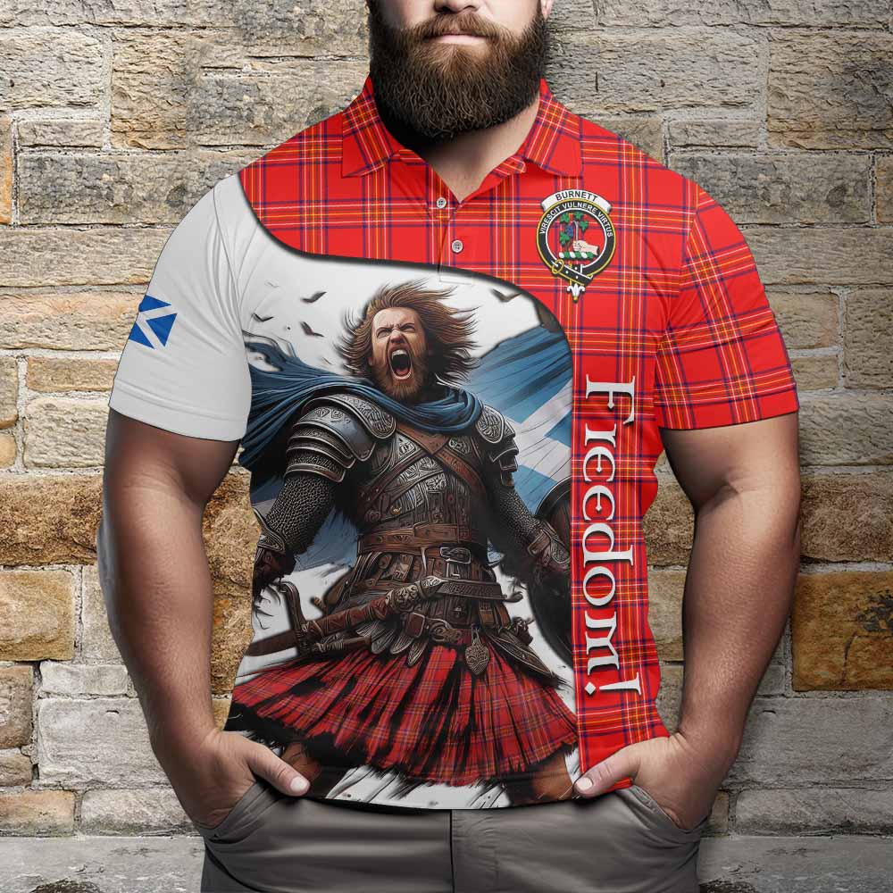 Tartan Vibes Clothing Burnett Crest Tartan Polo Shirt Inspired by the Freedom of Scottish Warrior