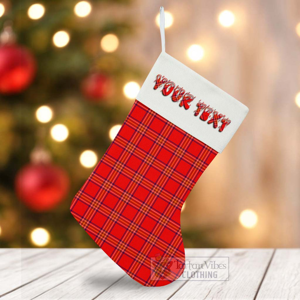 Tartan Vibes Clothing Burnett Tartan Christmas Stocking with Personalized Text