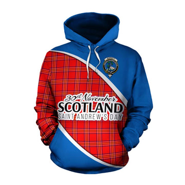 Burnett Family Crest Tartan Cotton Hoodie Celebrate Saint Andrew's Day in Style