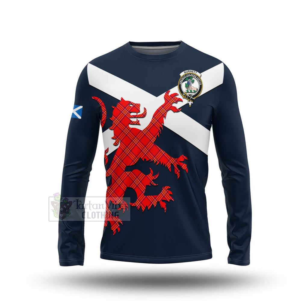 Tartan Vibes Clothing Burnett Tartan Lion Rampant Long Sleeve T-Shirt – Proudly Display Your Heritage with Alba Gu Brath and Clan Name