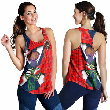 Burnett Tartan Family Crest Women's Racerback Tanks Scottish Thistle Celtic Inspired 4XL - Tartan Vibes Clothing