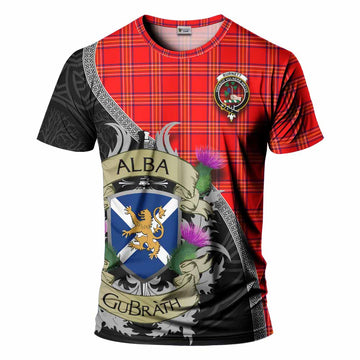 Burnett Tartan Family Crest T-Shirt Lion Rampant Royal Thistle Shield Celtic Inspired Kid's Shirt - Tartan Vibes Clothing