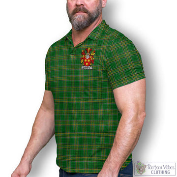 Burnett Irish Clan Tartan Men's Polo Shirt with Coat of Arms