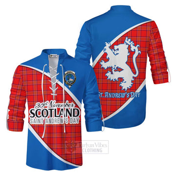 Burnett Family Crest Tartan Ghillie Kilt Shirt Celebrate Saint Andrew's Day in Style