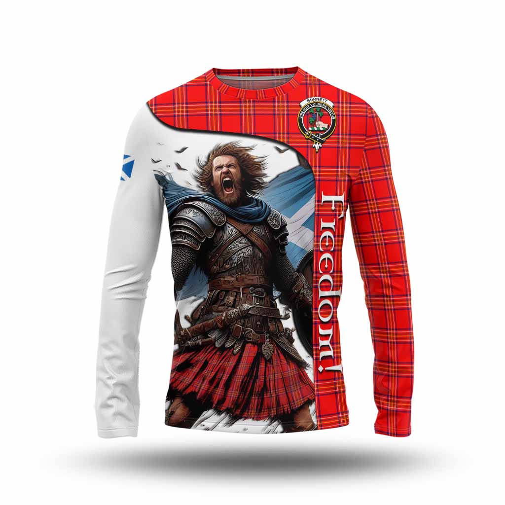 Tartan Vibes Clothing Burnett Crest Tartan Long Sleeve T-Shirt Inspired by the Freedom of Scottish Warrior