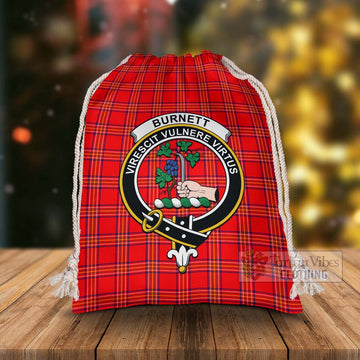 Burnett Tartan Christmas Santa's Bag with Family Crest