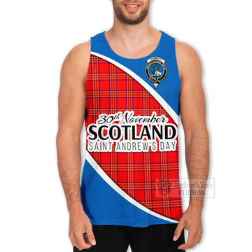 Burnett Family Crest Tartan Men's Tank Top Celebrate Saint Andrew's Day in Style