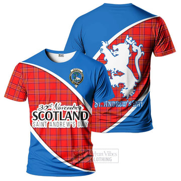 Burnett Family Crest Tartan T-Shirt Celebrate Saint Andrew's Day in Style