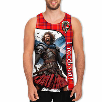 Burnett Crest Tartan Men's Tank Top Inspired by the Freedom of Scottish Warrior