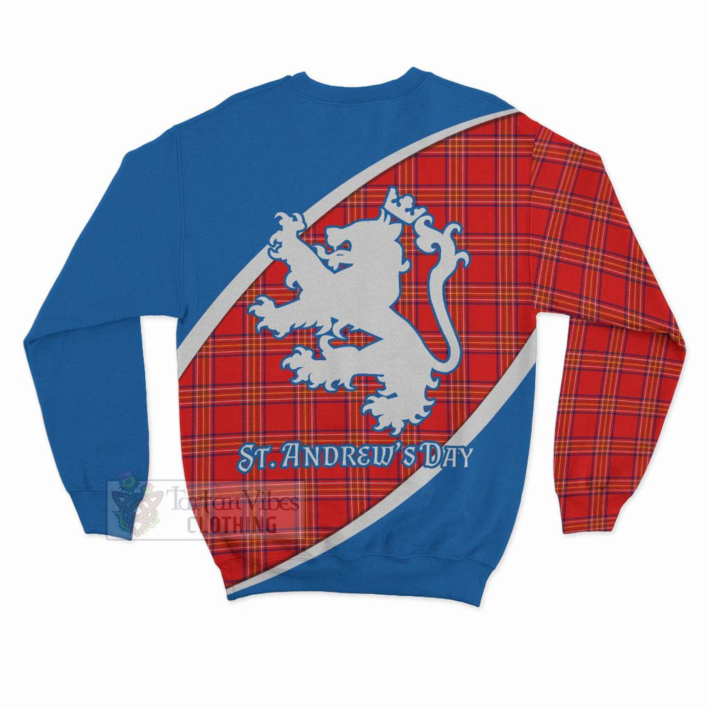 Tartan Vibes Clothing Burnett Family Crest Tartan Sweatshirt Celebrate Saint Andrew's Day in Style