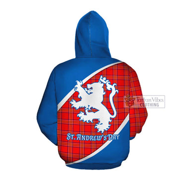 Burnett Family Crest Tartan Cotton Hoodie Celebrate Saint Andrew's Day in Style