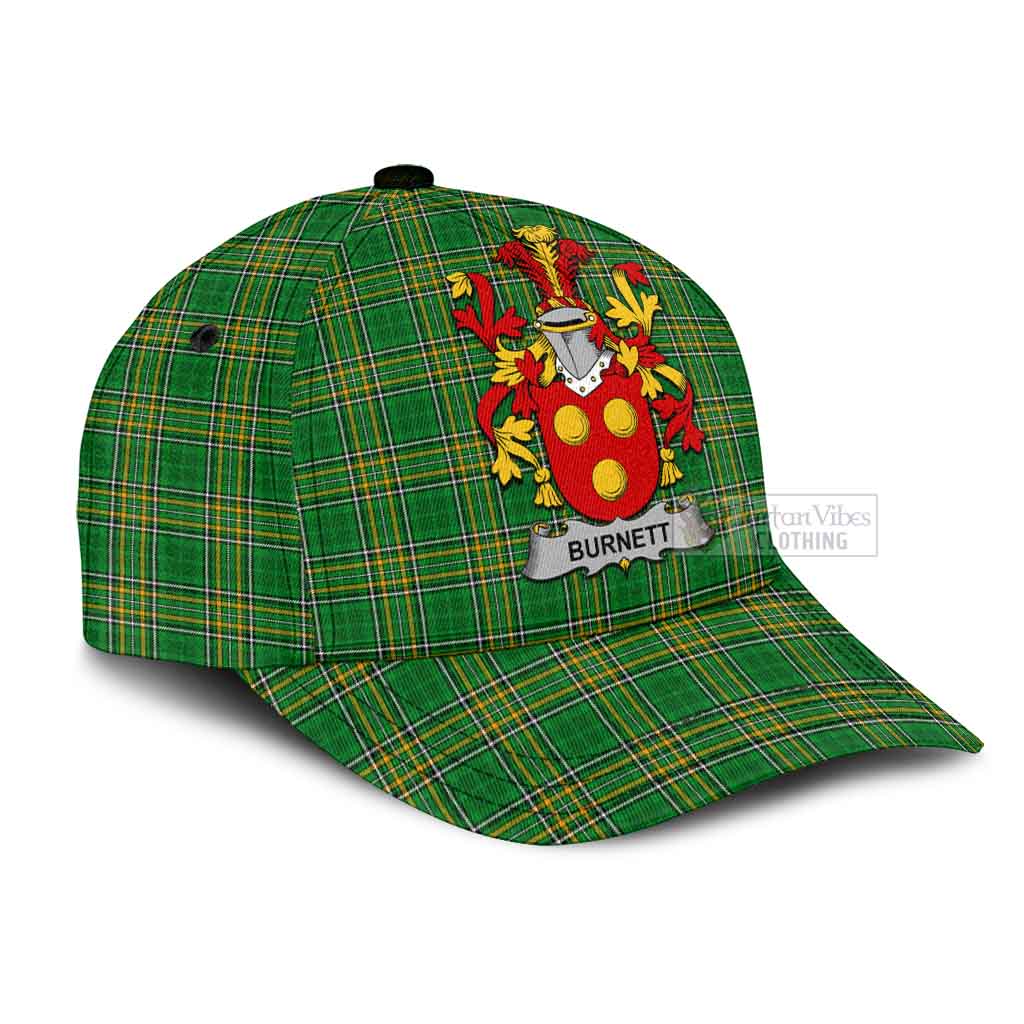 Tartan Vibes Clothing Burnett Irish Clan Tartan Classic Cap with Coat of Arms