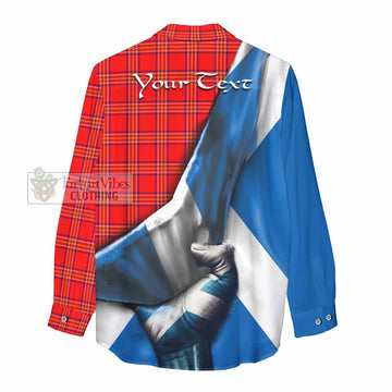 Burnett Tartan Women's Casual Shirt with Family Crest Scotland Patriotic Style