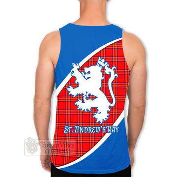 Burnett Family Crest Tartan Men's Tank Top Celebrate Saint Andrew's Day in Style