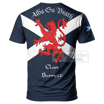 Burnett Tartan Lion Rampant T-Shirt Proudly Display Your Heritage with Alba Gu Brath and Clan Name