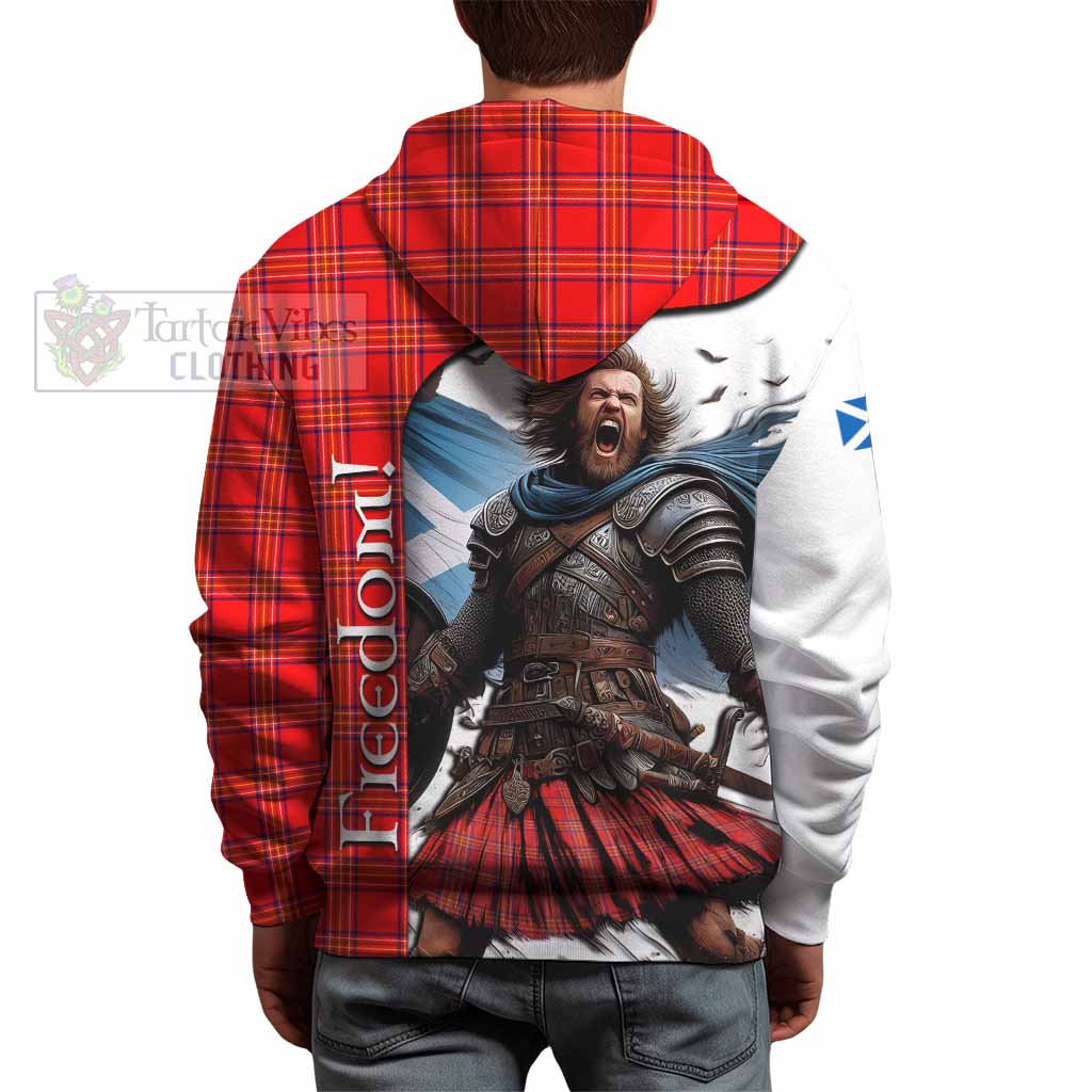 Tartan Vibes Clothing Burnett Crest Tartan Hoodie Inspired by the Freedom of Scottish Warrior