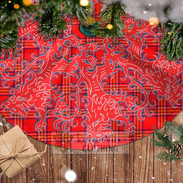 Burnett Tartan Christmas Tree Skirt Lion Rampant Style