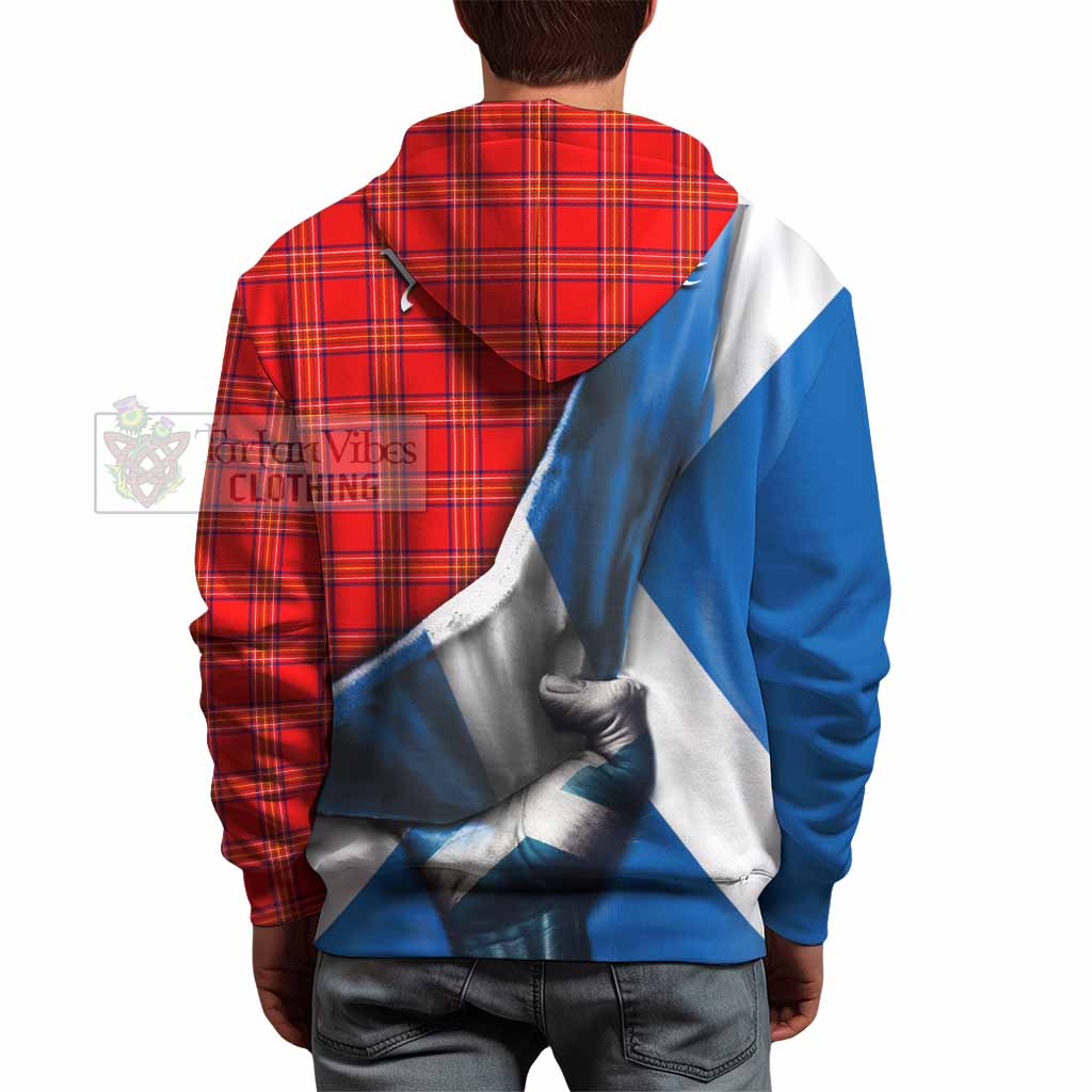 Tartan Vibes Clothing Burnett Tartan Hoodie with Family Crest Scotland Patriotic Style