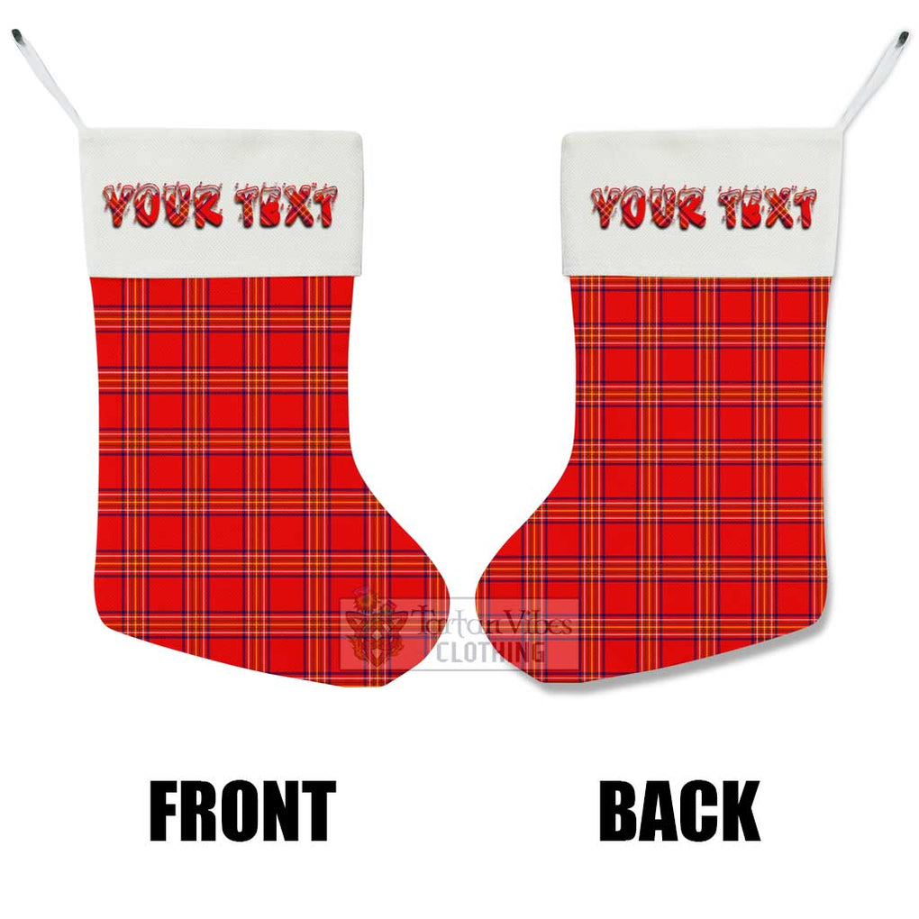 Tartan Vibes Clothing Burnett Tartan Christmas Stocking with Personalized Text