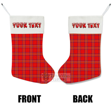 Burnett Tartan Christmas Stocking with Personalized Text