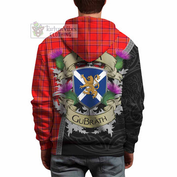 Burnett Tartan Family Crest Hoodie Lion Rampant Royal Thistle Shield Celtic Inspired - Tartan Vibes Clothing