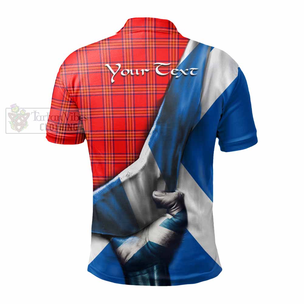 Tartan Vibes Clothing Burnett Tartan Polo Shirt with Family Crest Scotland Patriotic Style